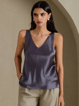 [Dark Gray] SilkSilky-CA Sleeveless V Neck Camisole 003