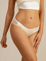 [White] SilkSilky-CA 19Momme Stretch Silk Charmeuse Panty 006