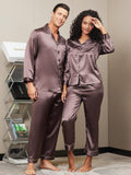 SilkSilky CA Pure Silk Long Sleeve Couple Coffee 003