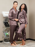 SilkSilky CA Pure Silk Long Sleeve Couple Coffee 004