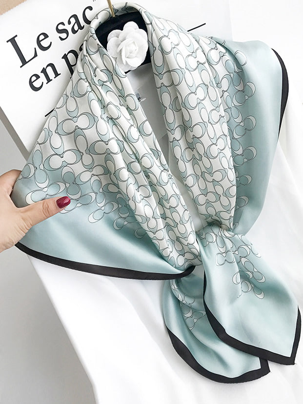 SilkSilky CA Pure Silk Scarf MintGreen 001