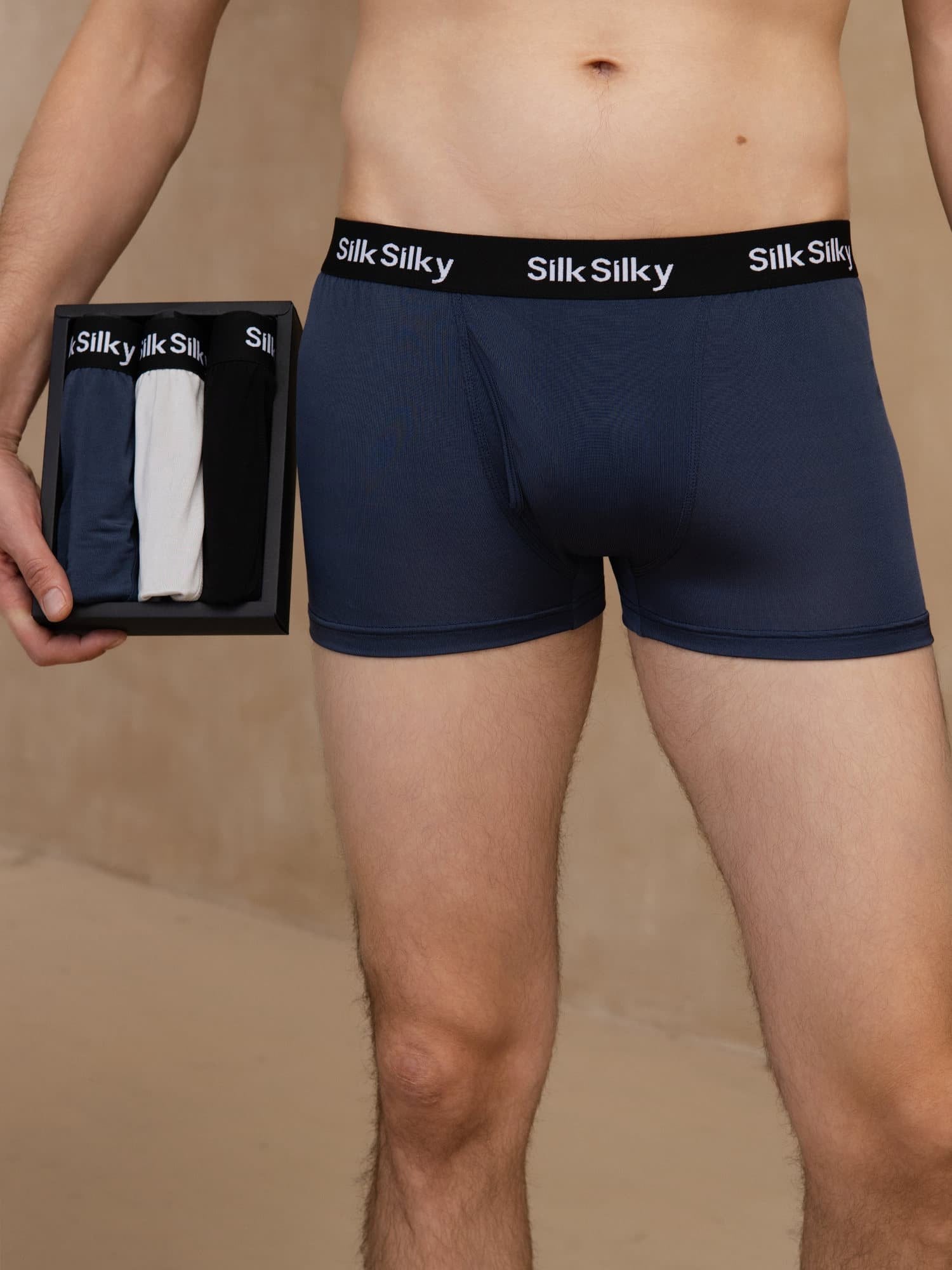 [Multi] SilkSilky-CA 100% Silk Jersey Men's Underwear 001