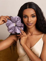 [Deep Purple] SilkSilky-CA Scrunchie 002