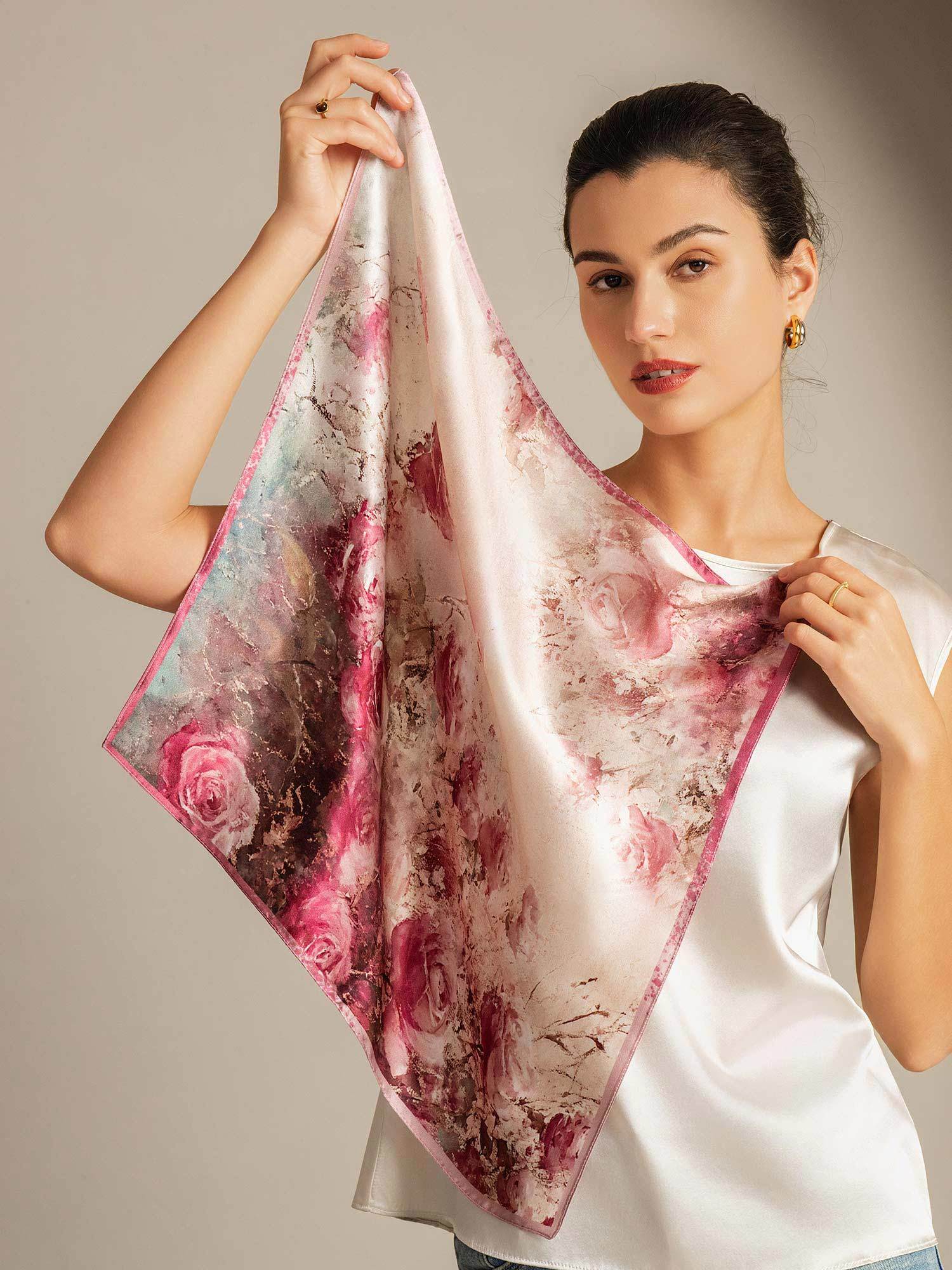 [P103] SilkSilky-CA Pure Silk Scarf 004,