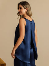 [Dark Blue] SilkSilky-CA Sleeveless Scoop Neck Camisole 003