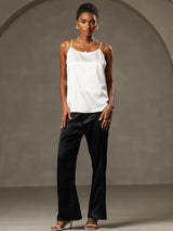 [White] SilkSilky-CA Spaghetti Strap Camisole 001