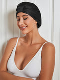 SilkSilky CA Pure Silk Sleep Cap Black 004