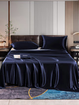 [Dark Blue] SilkSilky-CA 22Momme Bedding Set 001