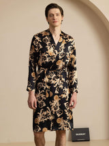 [Black Dragon] SilkSilky-CA Long Sleeve Men's Robe 001