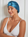 SilkSilky CA Pure Silk Sleep Cap Teal 001