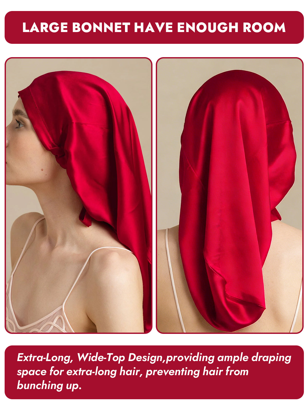 [Wine] SilkSilky-CA Pure Silk Sleep Cap 003