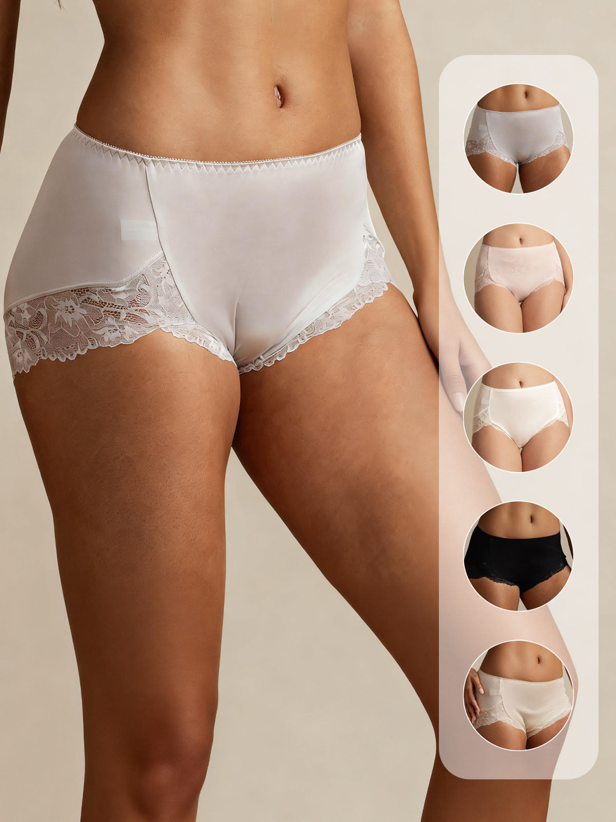 [Gray] SilkSilky-CA 100% Silk Jersey Panty 001