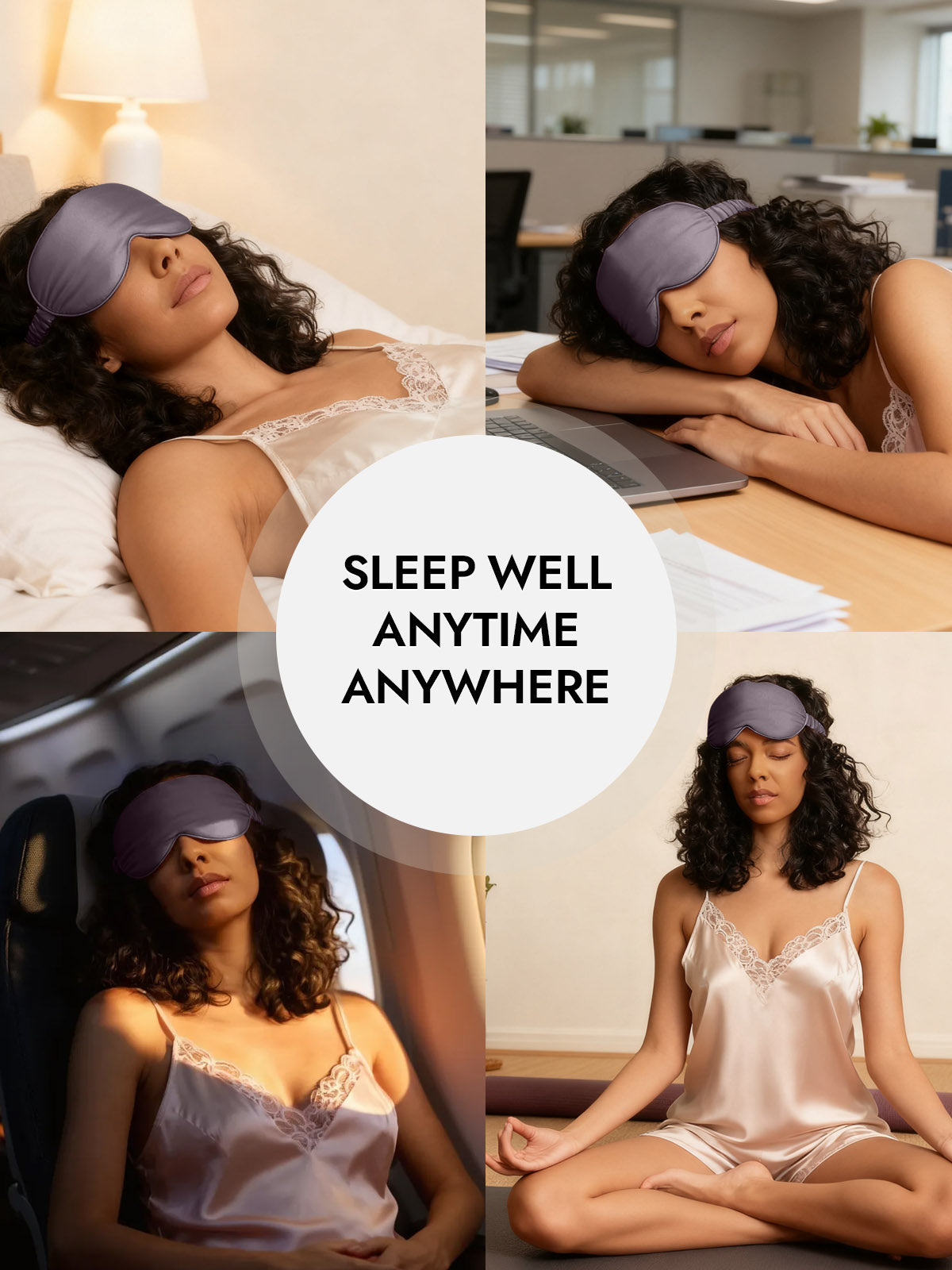 [Dark Gray] SilkSilky-CA Pure Silk Eye Mask 007