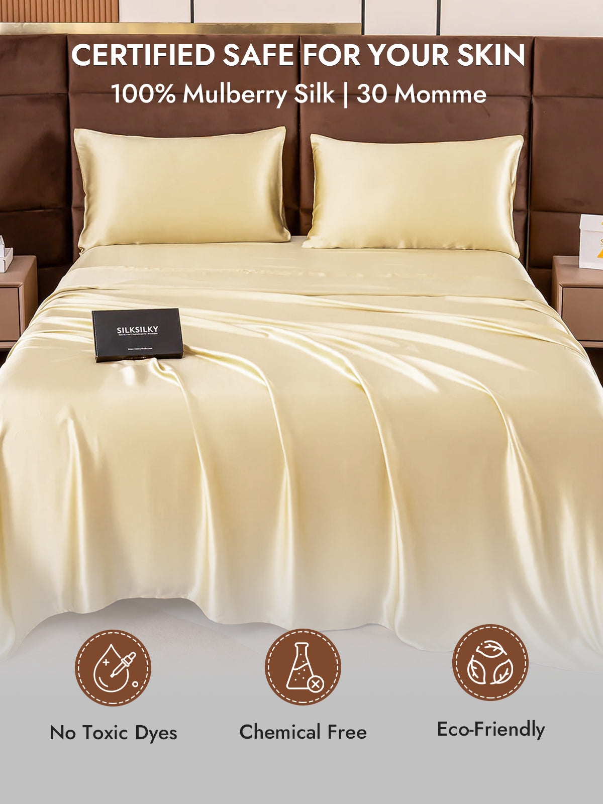 [Ivory] SilkSilky-CA 30Momme Pure Silk Pillowcase 007