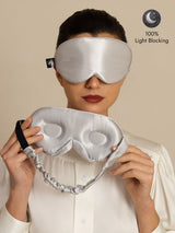 [Light Gray] SilkSilky-CA 22Momme Eye Mask 001