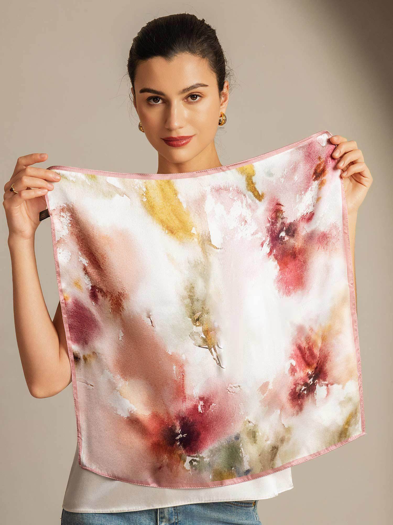 [P101] SilkSilky-CA Pure Silk Scarf 002,
