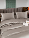 SilkSilky CA 25Momme Pure Silk Bedding Set Gray 005