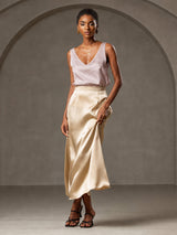 [Shadow Gray] SilkSilky-CA Sleeveless V Neck Camisole 006