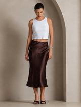 [Coffee] SilkSilky-CA Skirt 005