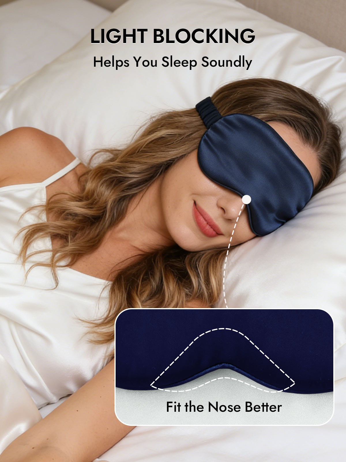 [Dark Blue] SilkSilky-CA 19Momme Pure Silk Eye Mask 003