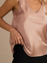 [Tuscany] SilkSilky-CA Sleeveless V Neck Camisole 004