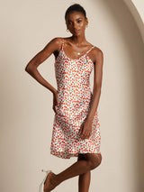 [Cherry] SilkSilky-CA Pure Silk V Neck Dress 006,