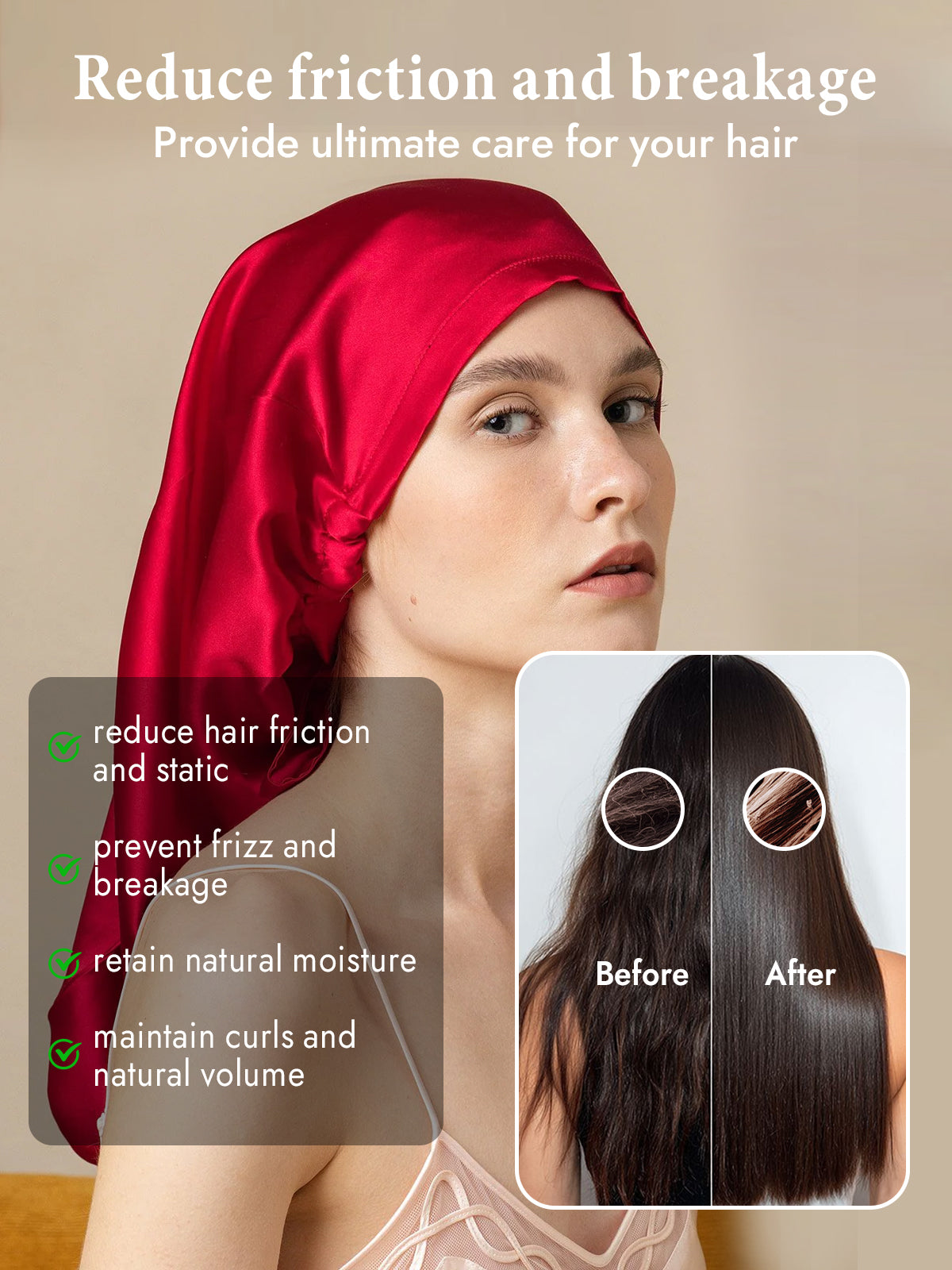 [Wine] SilkSilky-CA Pure Silk Sleep Cap 004