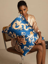 [Navy Dragon] SilkSilky-CA Pillowcase 001