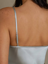 [Grayish Blue] SilkSilky-CA Spaghetti Strap V Neck Camisole 005