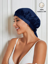 [Dark Blue] SilkSilky-CA Sleep Cap 001
