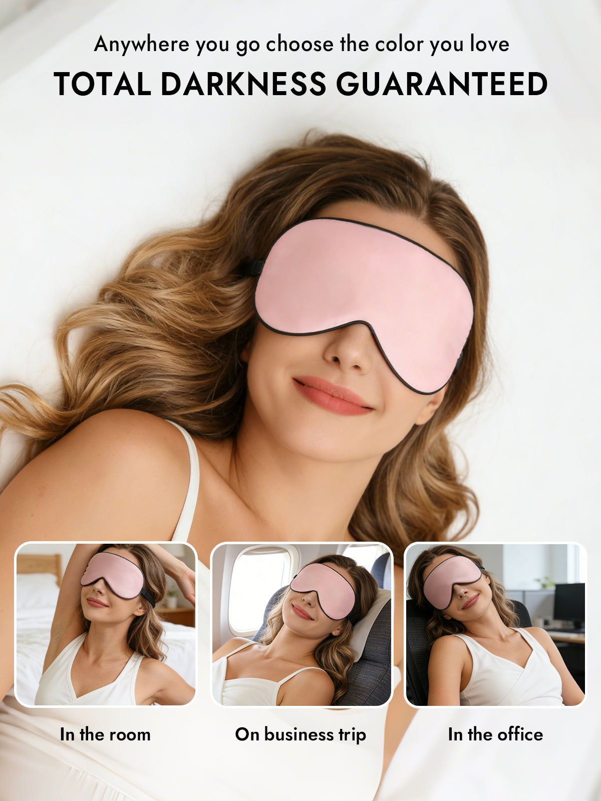 [Light Pink] SilkSilky-CA 19Momme Pure Silk Eye Mask 006