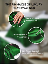 [Dark Green] SilkSilky-CA 30Momme Pillowcase 002