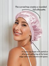 [Light Pink] SilkSilky-CA Sleep Cap 003