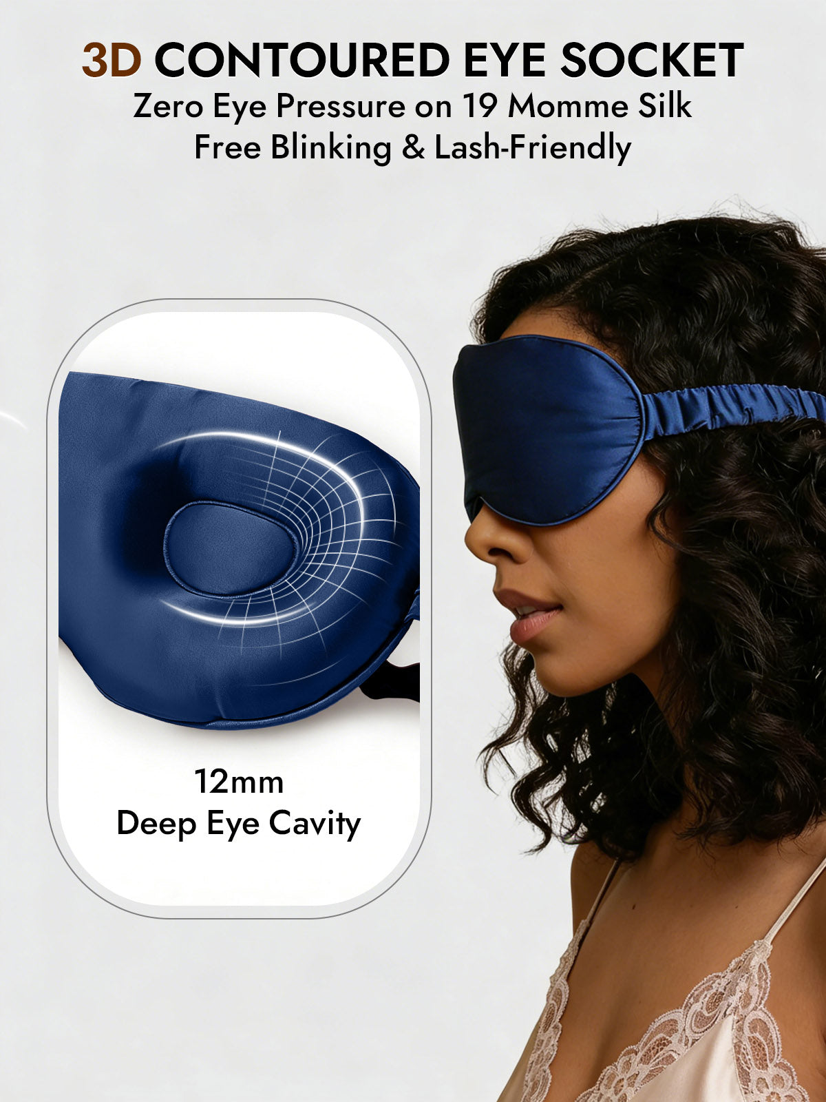 [Dark Blue] SilkSilky-CA Eye Mask 004