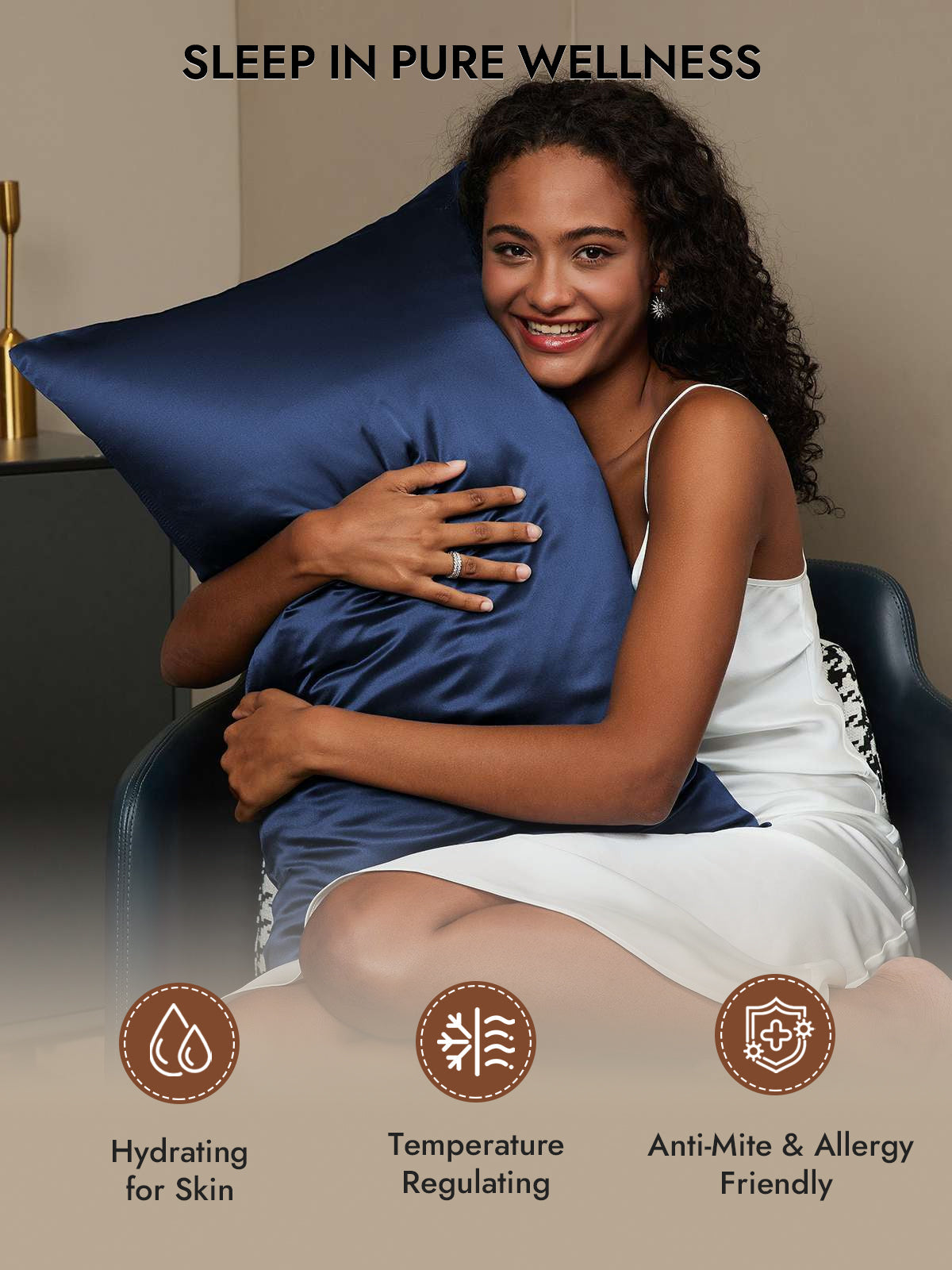 [Dark Blue] SilkSilky-CA 30Momme Pure Silk Pillowcase 005