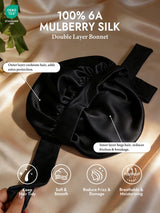 [Black] SilkSilky-CA Sleep Cap 002