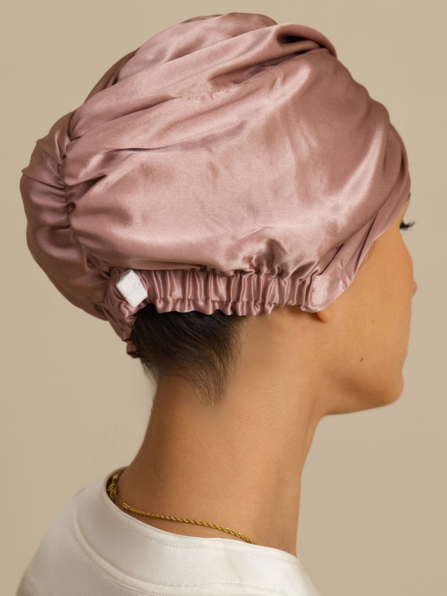 [Pale Mauve] SilkSilky-CA 22Momme Sleep Cap 007