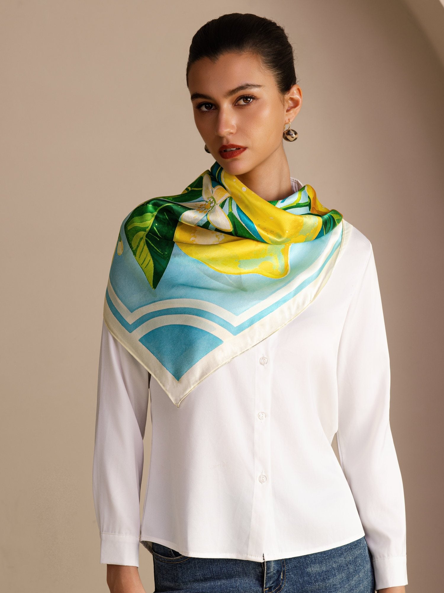 [Blue Lemon] SilkSilky-CA Scarf 002