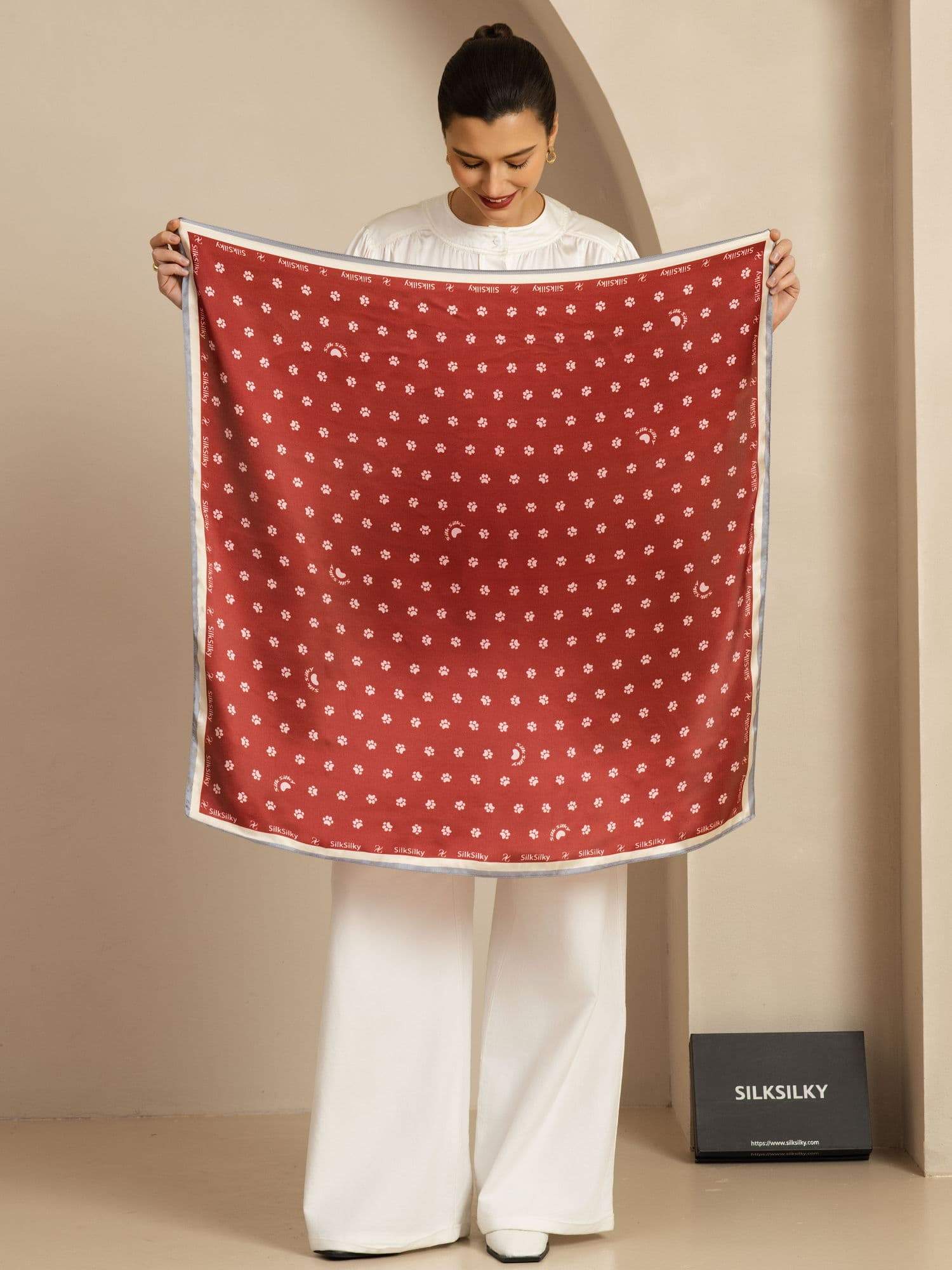 [Wine] SilkSilky-CA Scarf 004