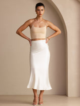[Ivory] SilkSilky-CA Skirt 005