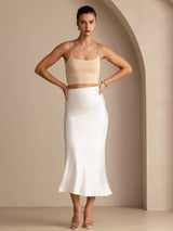[Ivory] SilkSilky-CA Skirt 005