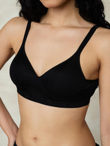 [Black] SilkSilky-CA Silk Jersey Bra 002