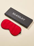 SilkSilky CA 19Momme Pure Silk Eye Mask Red 002