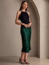 [Dark Green] SilkSilky-CA Skirt 006