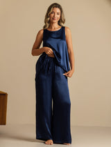 [Dark Blue] SilkSilky-CA Sleeveless Scoop Neck Camisole 005