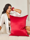 SilkSilky CA 19Momme Pure Silk Pillowcase Set Wine 002