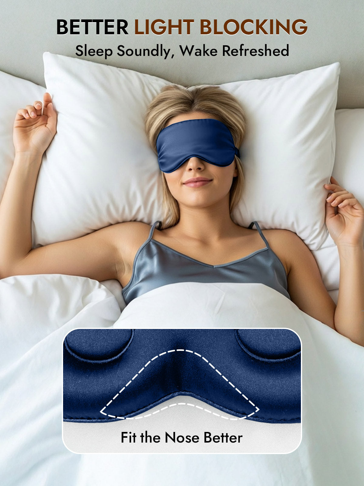 [Dark Blue] SilkSilky-CA Eye Mask 003