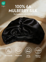 [Black] SilkSilky-CA Sleep Cap 002