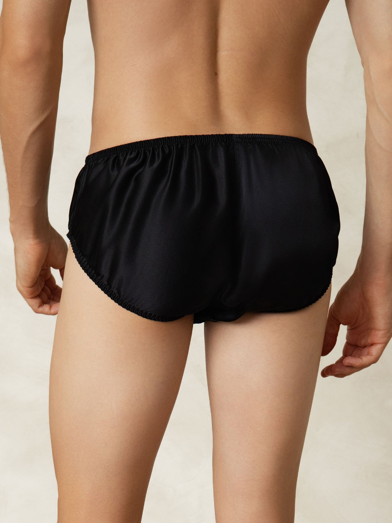 [Black] SilkSilky-CA Pure Silk Mens Underwear 002