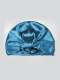 SilkSilky-CA Pure Silk Sleep Cap Teal 005